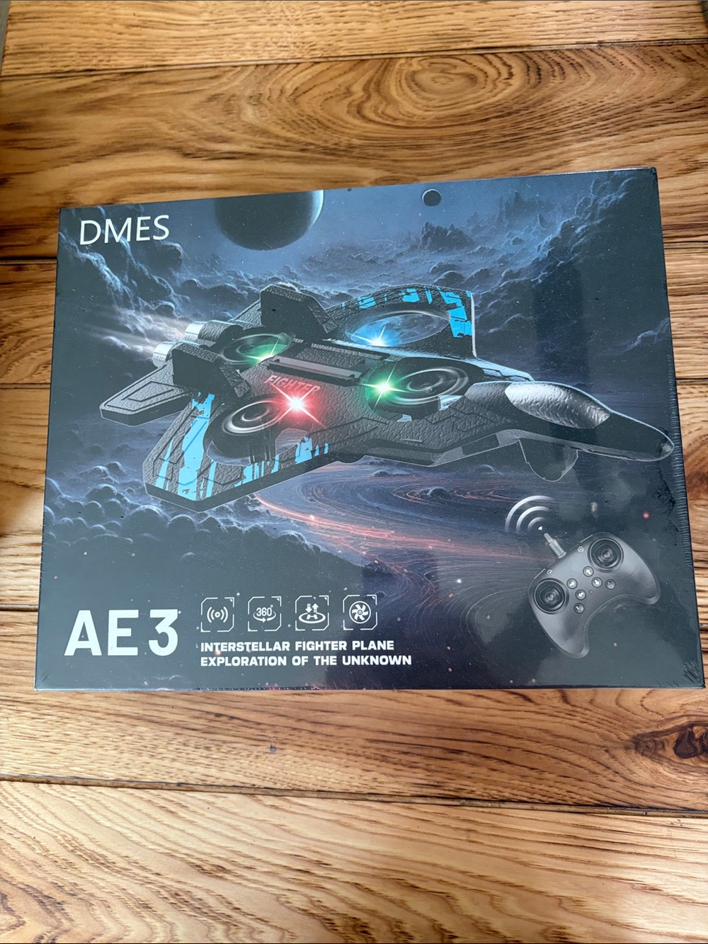 DMES AE3 Interstellar Fighter Drone - Black with Teal Accents